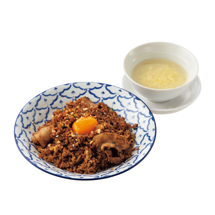 (月見)豚バラ黒チャーハン