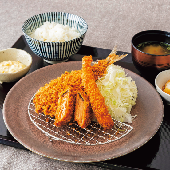 秋の海鮮フライ定食