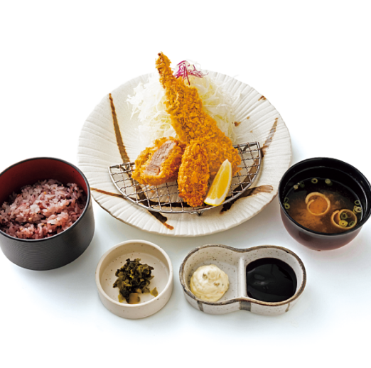 宮崎豚ヒレかつと海鮮かつ盛り合せ膳