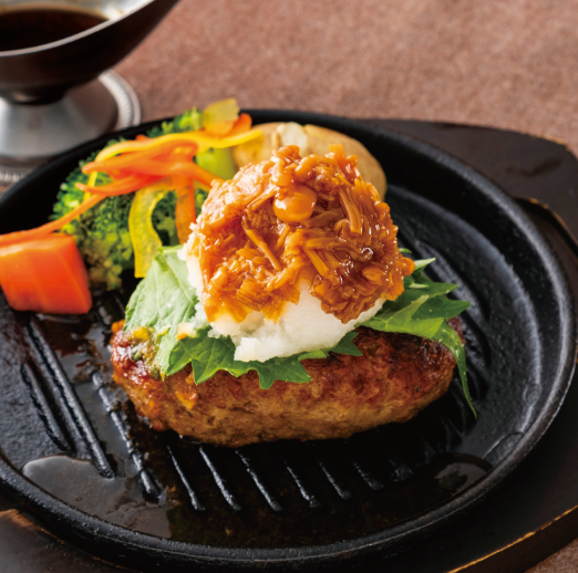 なめ茸おろしハンバーグ