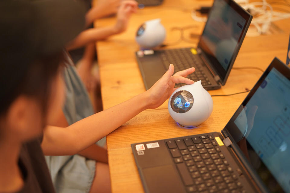 『会話AIロボット・ロミィと学ぼう！ロボットのしくみとプログラミング体験』のイメージ写真