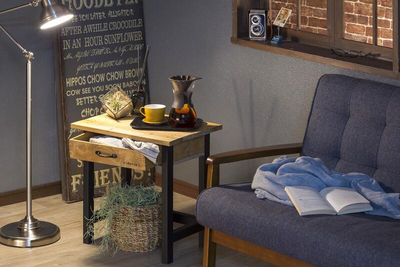 『引出し付きサイドテーブル』の完成イメージ写真