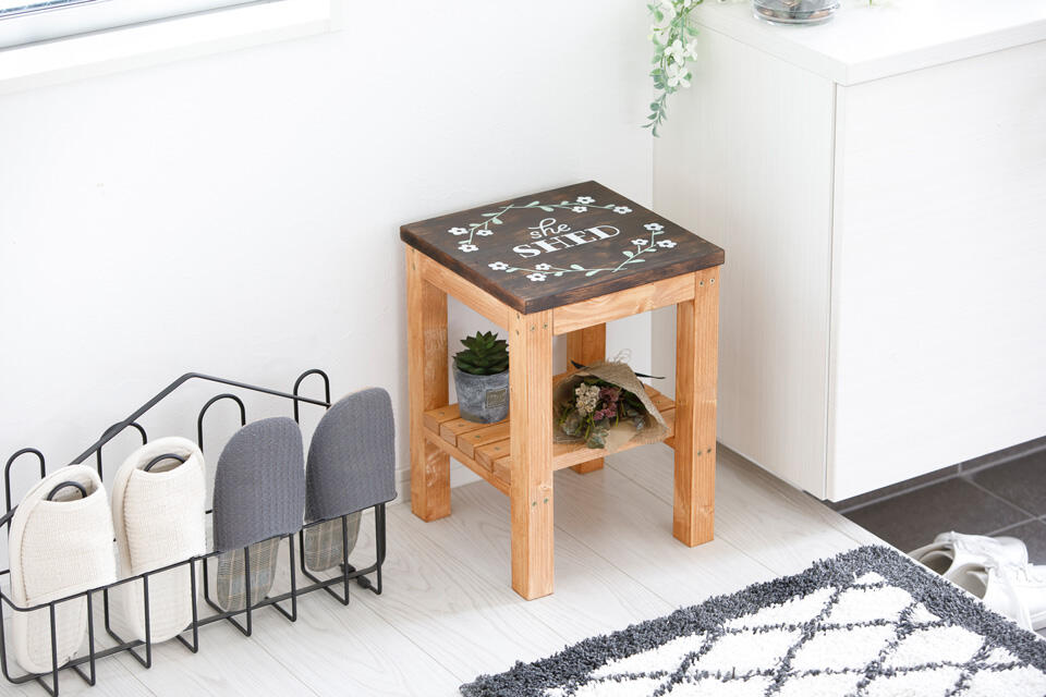 【カインズ工房】Board & Brush シェルフスツール(予約制)