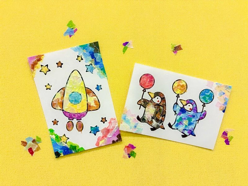 【キッズ工作】ちぎっ手アート