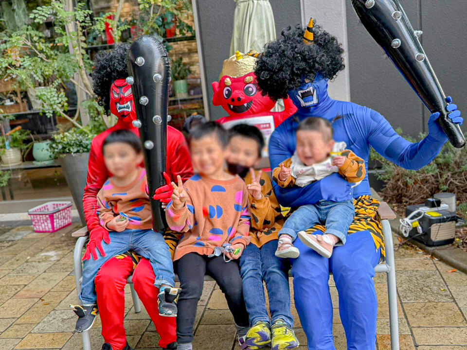 LECTの節分『豆まき』開催中のようす