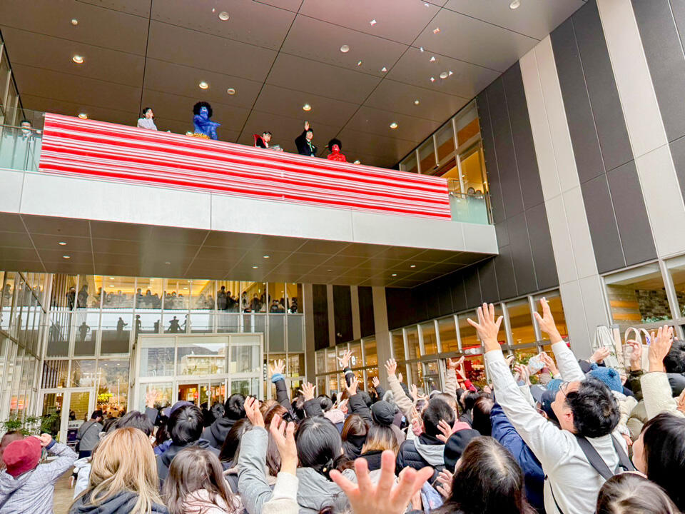 LECTの節分『豆まき』開催中のようす