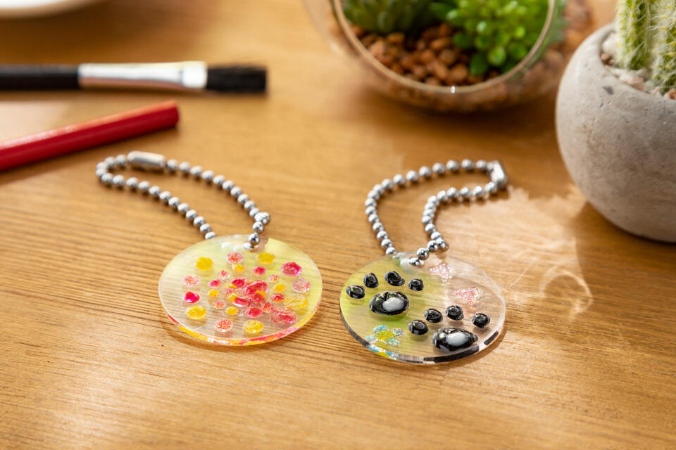 『ジャムペイントキーホルダー』の完成イメージ写真