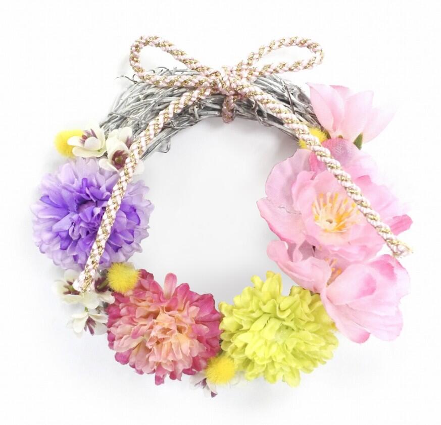 『ミニフラワーリース』の完成イメージ写真