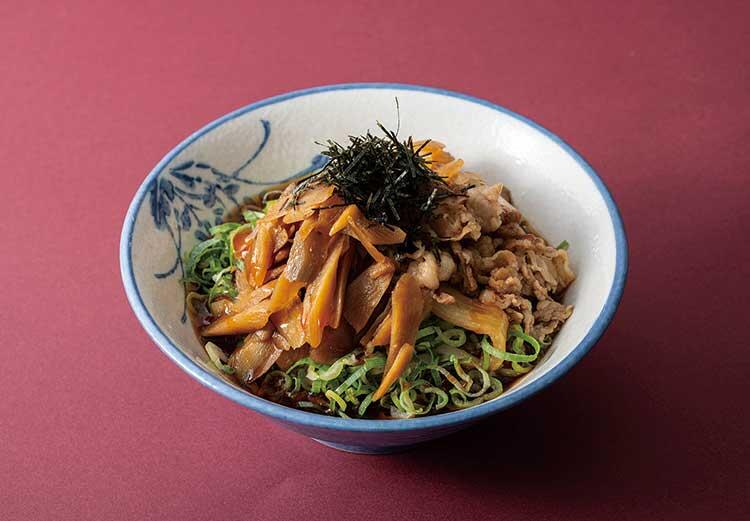 牛肉ごぼうぶっかけ