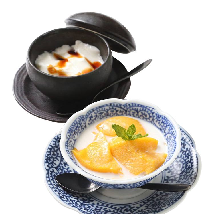 杏仁豆腐、マンゴープティング