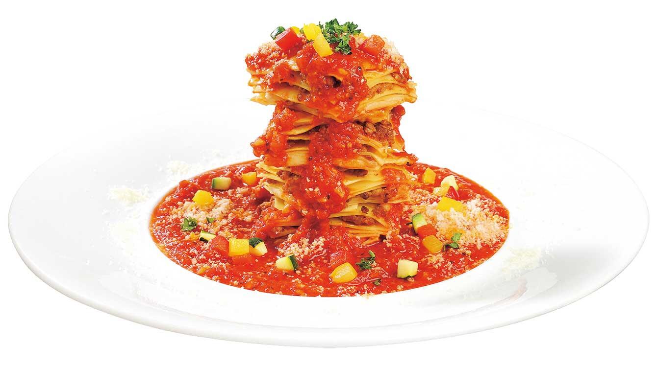 彩り野菜のアラビアータラザニア