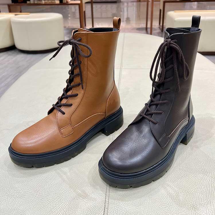 【BwithBアウトレット】厚底レースアップブーツ