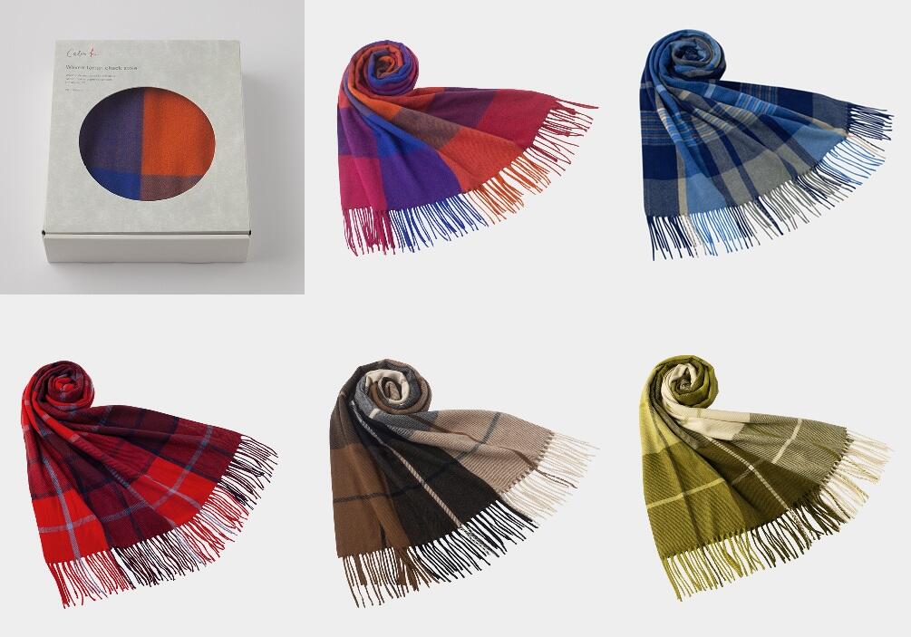 【jour et jours】Woven tartan check stole