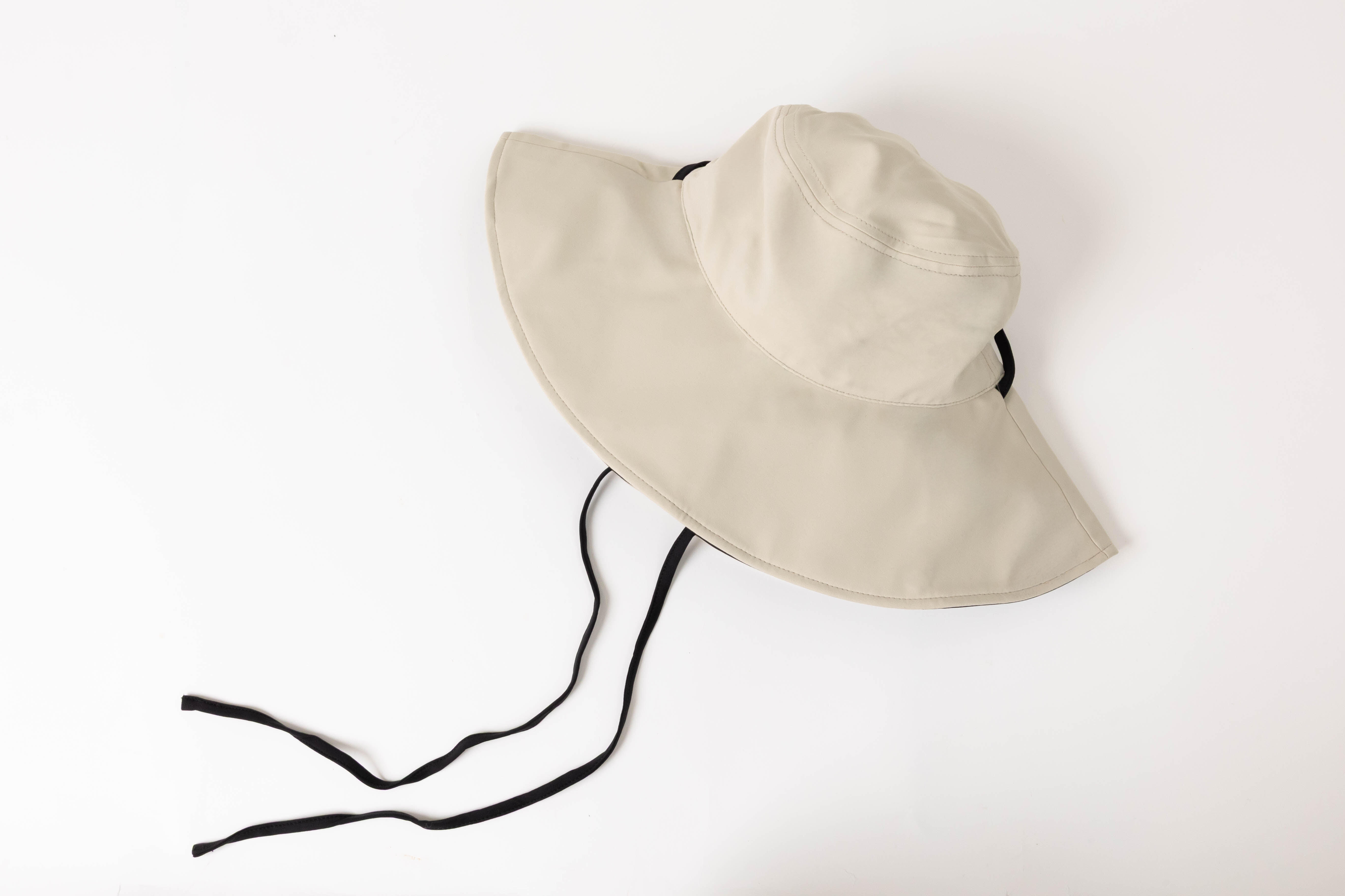 【plugs_lect】Wpc.接触冷感つば広ハット　ベージュ