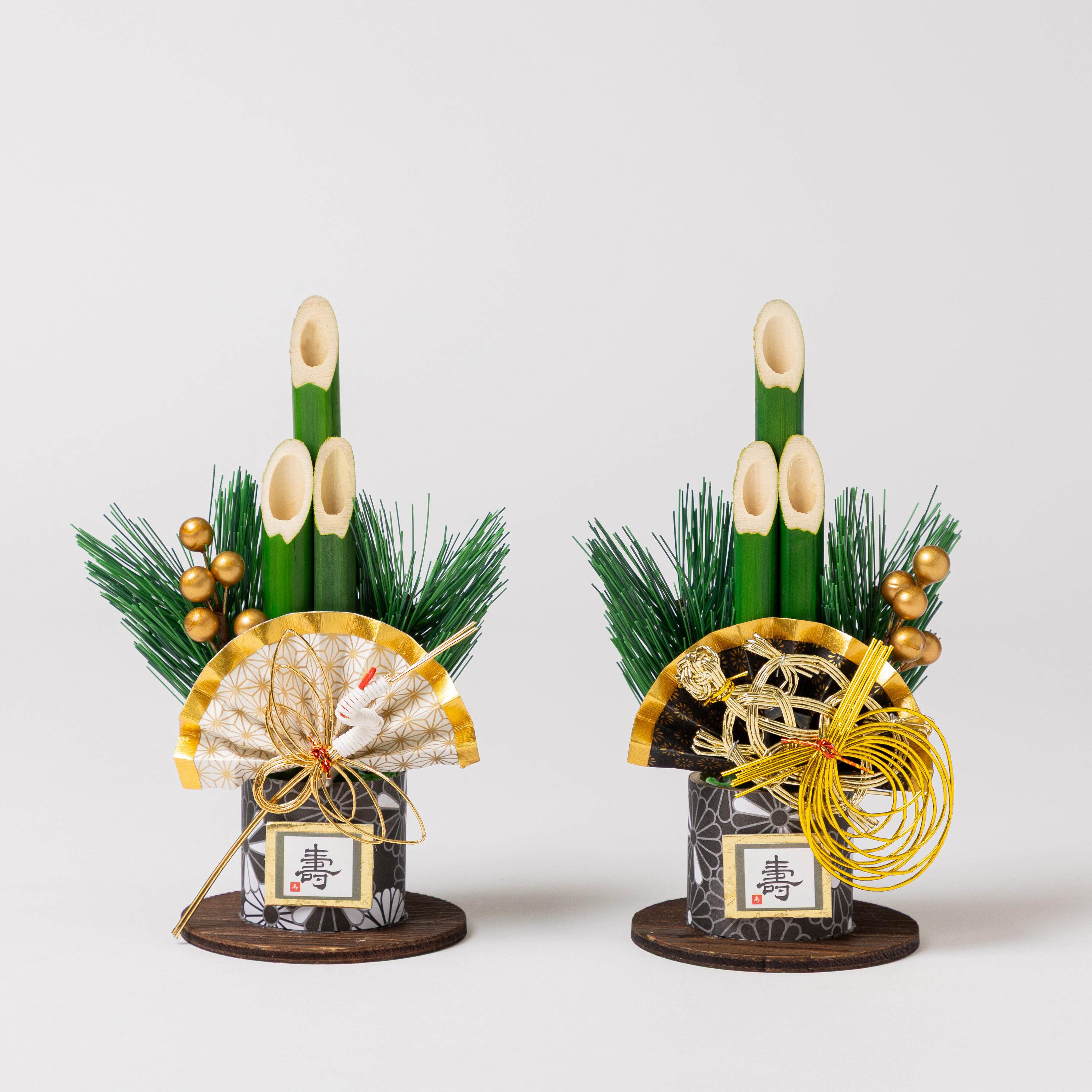 【 プラグス マーケット プロデュースド バイ ハンズ】鶴亀ミニミニ門松　2本入り