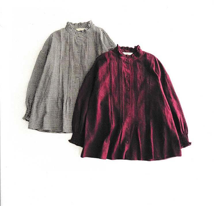 【SM2 keittio】［Cross × Linen］ピンタックブラウス
