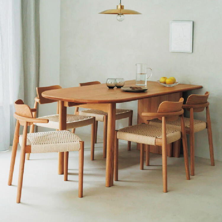 【unico loom】HILMA ダイニング5点セット ハーフオーバル ミックス W1600