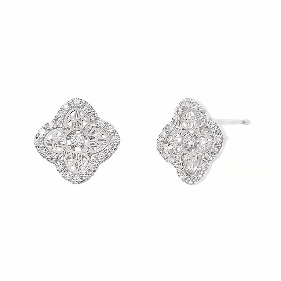 【VERITE】ハート&キューピッドダイヤモンドピアス