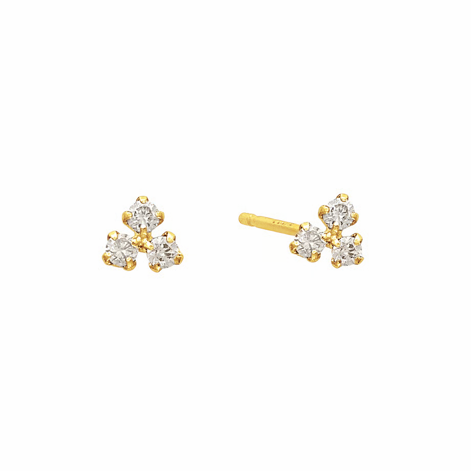 【VERITE】K18YGダイヤモンドピアス